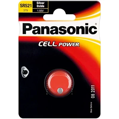 Abbildung von PANASONIC SR 521 EL/SR 63 Silberoxid Uhrenbatterien Knopfzelle (1,55V, 17mAh)