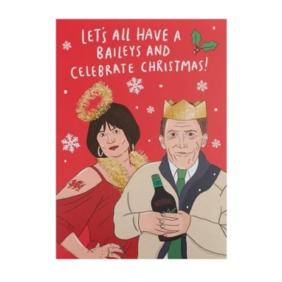 Abbildung von UK Greetings Weihnachtskarte für ihn/sie/Freund Nessa und Bryn Design