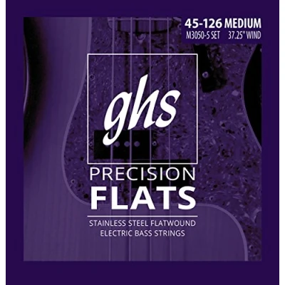 Abbildung von GHS Precision Flatwound M3050 5 Bass String Set, String, Medium, .045 .126