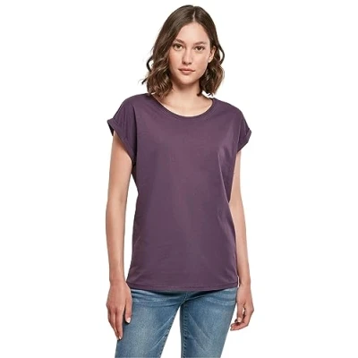 Abbildung von Build Your Brand Damen BY021 Ladies Extended Shoulder Tee T Shirt, purplenight, XL