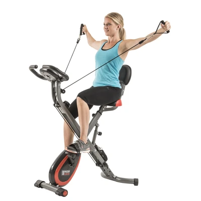 Abbildung von MOTIVE FITNESS by U.N.O. Heimtrainer Multi Function X BIKE (mit/ohne Unterlegmatte) (inkl. Seilzug für Arme und Beine), klappbar