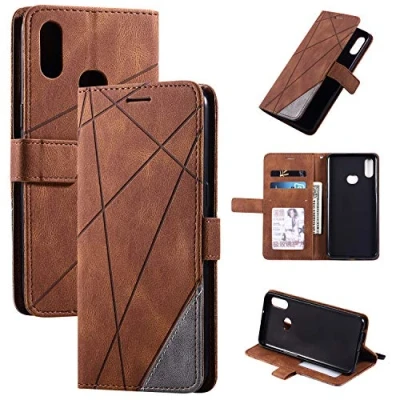 Abbildung von QiongniAN Kompatibel mit Samsung Galaxy A20S Hülle Leder,Kompatibel SM A207F/DS / A207M/DS A2070 A207F A207M Klapphülle Handytasche Case Brown