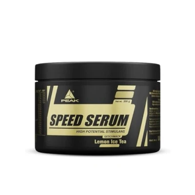 Abbildung von PEAK Speed Serum 300g Geschmack Lemon Ice Tea I 30 Portionen Pulver Energydrink Pre Workout Diät mit BCAAs L Carnitin Panax Ginseng Grüntee EGCG Guarana Extrakt 300 g
