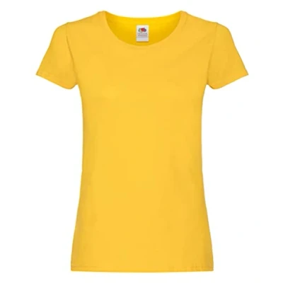 Abbildung von Fruit Of The Loom NEW Lady Fit Valueweight T Shirt, Gelb (Sunflower Yellow), XXL