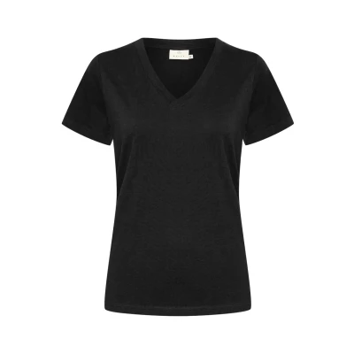 Abbildung von Kaffe Kamarin Tshirt basic, Damen, Größe: XXL, Black deep