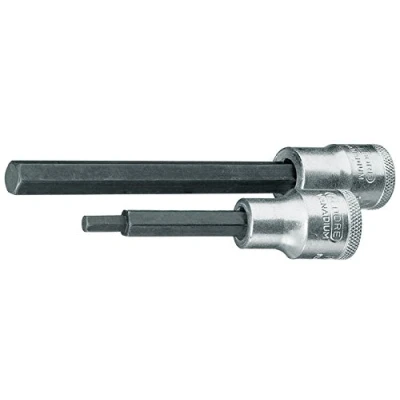 Abbildung von GEDORE IN 19 L 7 100 Steckschlüsseleinsatz 1/2&quot;, 1/2Zoll Innensechskant DIN 7422 mm Chrom Vanadium Stahl kurz
