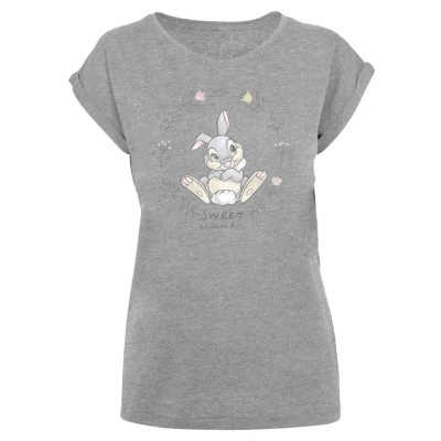Abbildung von F4NT4STIC Disney Bambi Klopfer Thumper Sweet AS CAN BE Tshirt print, Damen, Größe: 4XL, Heather grey