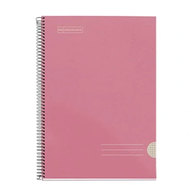 Abbildung von Miquelrius Recyceltes Notizbuch Folio Größe 80 Blatt Raster 4 x Spirale Rosa