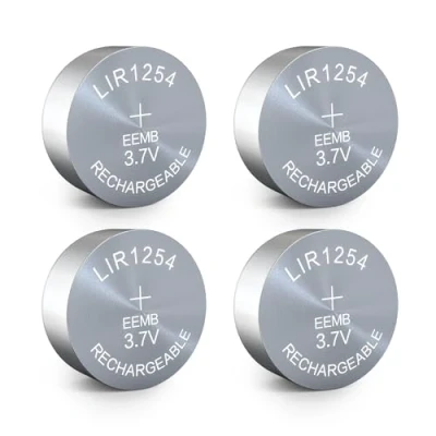 Abbildung von EEMB 4PACK LIR1254 wiederaufladbare Batterie 3.7V Lithium Ionen Knopf Batterien Münzzelle für Kopfhörer Wearable Gerät Uhr