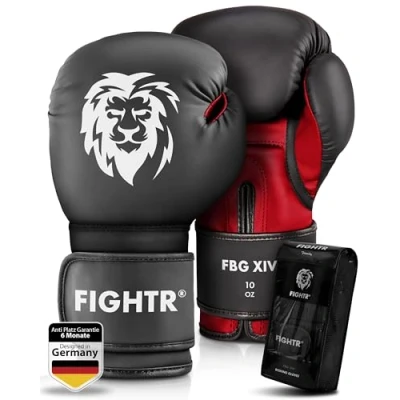 Abbildung von FIGHTR® Boxhandschuhe Maximaler Schutz &amp; Stabilität Box Handschuhe für Boxen, MMA, Muay Thai Kickboxen Größen 8 16 oz, inkl. Tragetasche