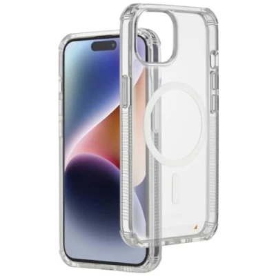 Abbildung von Hama Handyhülle „Extreme Protect“ für iPhone 15 und MagSafe (D3O Bumper, stoßfest, sturzsicher, bruchsicher, durchsichtige Hülle ohne Vergilben, magnetisches Case induktives Laden)