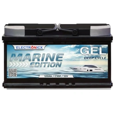 Abbildung von GEL Batterie 12V 120Ah Marine Edition Solarbatterien Technologie Akku Solar, Solarbatterie Bootsbatterie Wohnmobile, Wohnwagen 120 Ah Camping.