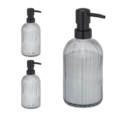 Abbildung von relaxdays Seifenspender Glas 3er Set