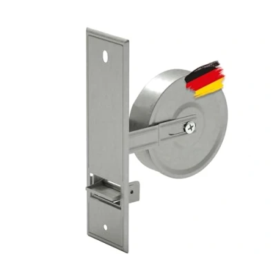 Abbildung von BAUHELD® Rolladen Gurtwickler Unterputz [Made in Germany] Maxi Einlass aus Stahl Für Rolladengurt 23mm [ohne Gurt] Rollladen Aufwickler ohne Abdeckung Lochabstand 185mm