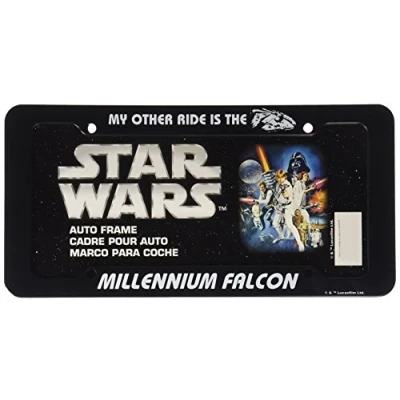 Abbildung von Star Wars Millennium Falcon Plastic License Plate Frame