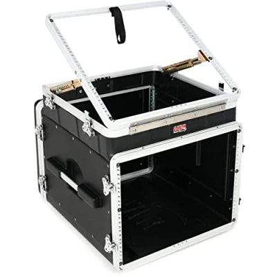 Abbildung von Gator Cases Mobiles 19&quot; Konsolenrack mit Pop Up Aufsatz 10U oben, 8U unten, schwarz (GRC 10X8 PU)