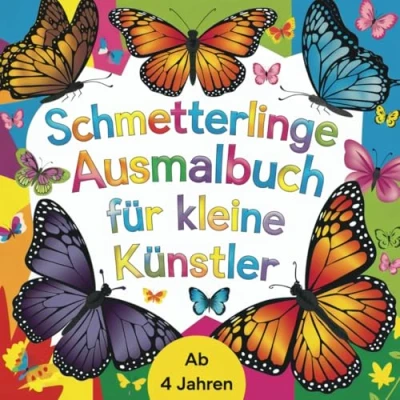 Abbildung von Tiere Ausmalbuch für Kinder ab 4 Jahren mit 50 wunderschönen Ausmalbildern von Schmetterlingen