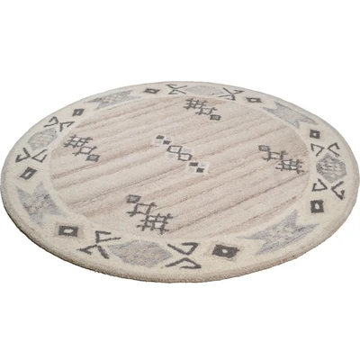 Abbildung von THEKO Wollteppich &quot;Royal Berber&quot;, rund, 18 mm Höhe, Berber Optik, reine Wolle, ideal im Wohnzimmer &amp; Schlafzimmer