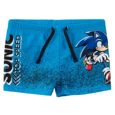 Abbildung von United Labels Sonic THE Hedgehog TOP Speed Badehose Pants für Kinder, Größe: 110/116, Blau