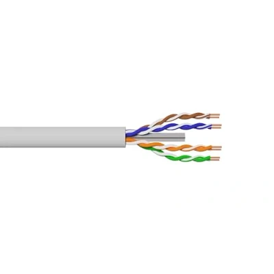 Abbildung von Connetto Solides UTP Kabel für Netze der Kategorie 5e PVC AWG24 Material CCA Strang 100 m Klasse cpr eca Mantel weiß