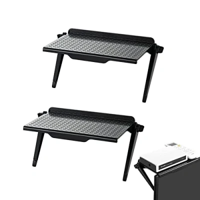 Abbildung von TV Top Regal,Monitor Regal,Screen Shelf,Einstellbares und Faltbares,für Flachbildfernseher,Computer Box, Router, Receiver,Antenne Soundbar (2 Stück)