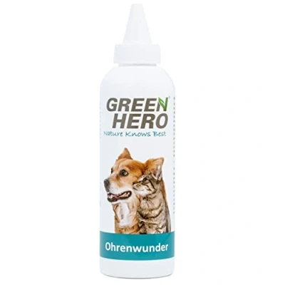 Abbildung von GreenHero Ohrenreiniger Ohrenwunder gegen Ohrmilben &amp; Juckreis, 1 tlg., Ohrenpflege für Hund Katze, bei Ohrmilben, Juckreiz, Entzündungen