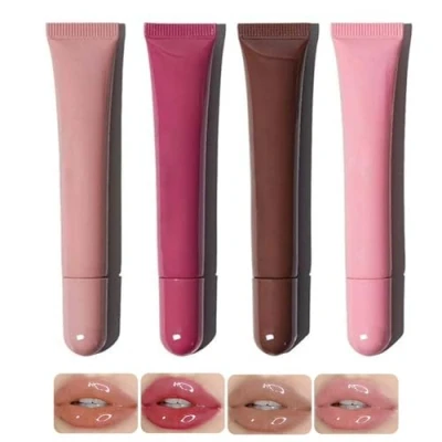 Abbildung von KTouler 4Pcs Peptide Lip Tint Hydrating Gloss,Nourishing Care Long Lasting,10ml