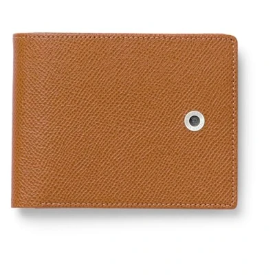 Abbildung von Graf von FABER CASTELL 118935 Geldbörse mit Klappe Epsom, Cognac, Münzfach, Scheinfach und Kartenfächern