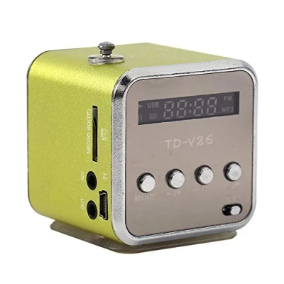 Abbildung von Lautsprecher Musik Player, tragbarer Digital FM Radio Stereo PC Fashion Support TF Karte und U Disk(Grün)