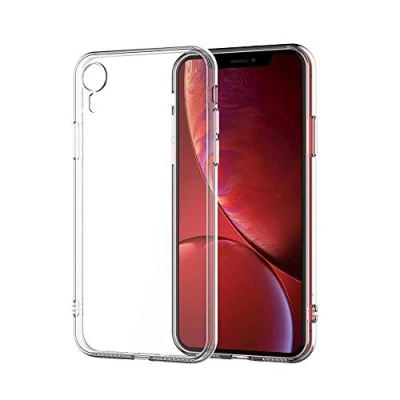 Abbildung von CoverKingz Handyhülle für iPhone XR Silikonhülle Soft Case Bumper Durchsichtig Handy Hülle Slim Cover Transparent