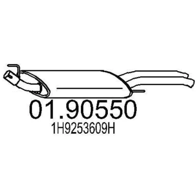 Abbildung von MTS 01.90550 Endschalldämpfer 1140 VOLKSWAGEN: GOLF 3 Variant