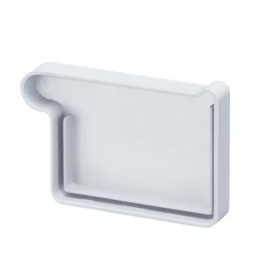 Abbildung von INEFA Dachrinnen Endstück Kastenrinne PVC NW68 / 68mm, links Weiß Dachrinnenzubehör, einfache Steckmontage, Made in Germany
