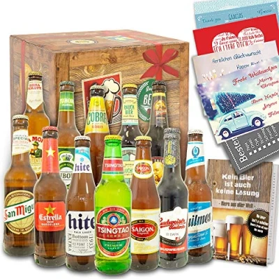 Abbildung von 12x Bier aus aller Welt / 12er Geschenkset/Geschenkpaket zum Geburtstag