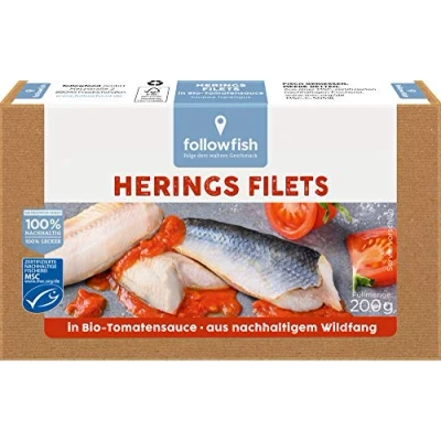 Abbildung von followfish MSC Herings Filets in Bio Tomatensauce, 200g