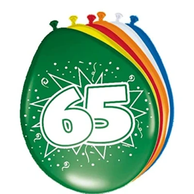 Abbildung von Ballon 65 Jahre 8 Stücke