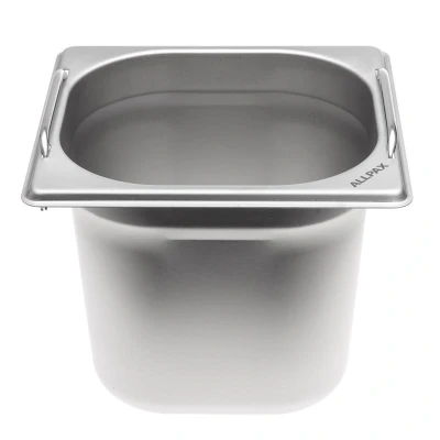 Abbildung von ALLPAX GN Behälter mit Griff 1/6 Höhe: 150 mm Edelstahl 2,4 l Füllmenge Gastronormbehälter kaufen