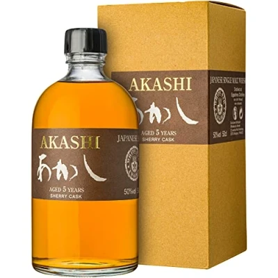 Abbildung von White Oak Akashi 5 Years Old Single Malt Whisky SHERRY CASK 50% Volume 0,5l in Geschenkbox