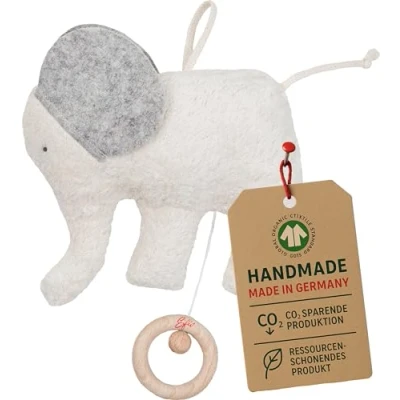 Abbildung von Efie, Spieluhr Elefant, Melodie Brahms Wiegenlied