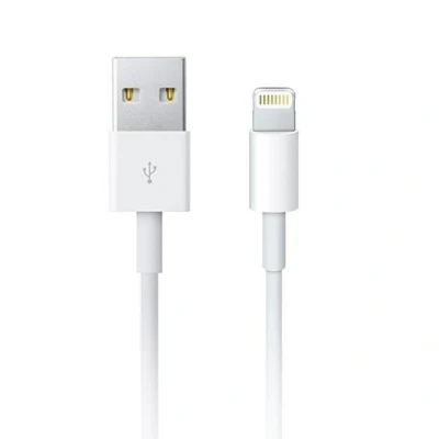Abbildung von Apple 1M USB A auf Lightning (Standard) Kabel 12W Kunststoff Weiß