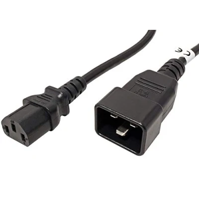 Abbildung von PremiumCord kpsb1 Kaltgerätekabel 1m, Netzadapterkabel IEC 320, Buchse auf Stecker, 320 C13 C20, Stromkabel für 230V 10A, Farbe schwarz