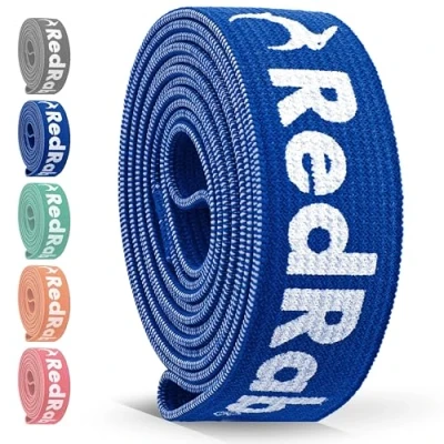 Abbildung von Red Rab Resistance Bands Widerstandsbänder Krafttraining Fitnessband einzeln oder im Set mit Holzgriffen Band, Klimmzug Bänder, Pull Up Widerstandsband Fitness