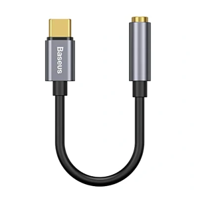 Abbildung von Baseus Adapter Typ C männlich 3,5 mm weiblich L54 Deep Grey Catl54 0G