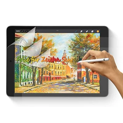 Abbildung von [3 Stück] Like Matte Papier Folie für iPad 9./8./7. Generation (10,2 zoll, 2021/2020/2019), [Blendfreiem] PET Gefühl schutzfolie zum Zeichnen, Schreiben, Skizzieren