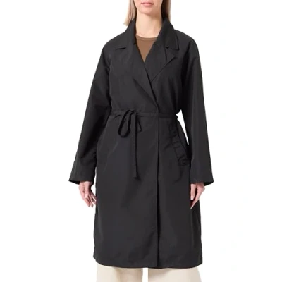 Abbildung von Vero Moda Reverskragen Trenchcoat, Damen, Größe: Large, Black