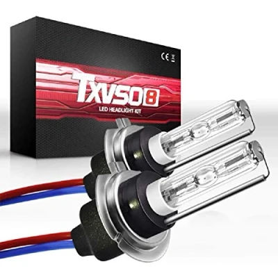 Abbildung von Sipobuy H7 55W VERSTECKTE Xenon Birnen Scheinwerfer Wiedereinbaulampe, Metallunterseite, 8000k Eisblau, 2pcs/set