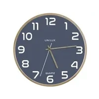 Abbildung von Unilux Moderne Holzrahmen Wanduhr BALTIC, Blaues Ziffernblatt 31cm, Ohne Ticken