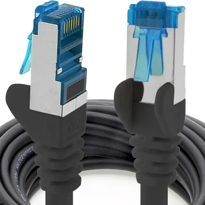 Abbildung von 3 Meter CAT6a Netzwerkkabel schwarz 1 Stück CAT 6 A Patchkabel 10000 Mbit s SFTP PIMF 500 MHz kompatibel zu CAT5 CAT6 CAT7 DSL Internet Switch Router