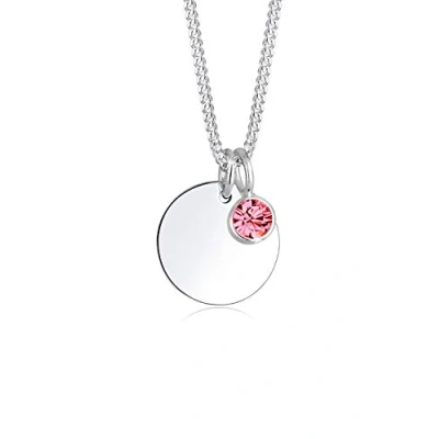Abbildung von Elli Halskette Damen Geburtsstein Oktober mit Kristall in 925 Sterling Silber