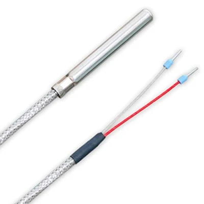 Abbildung von iOVEO 039HG02203 Rauchgasfühler / Temperaturfühler Kollektorfühler bis 400C mit GLS Anschlussleitung und PT1000 Sensor