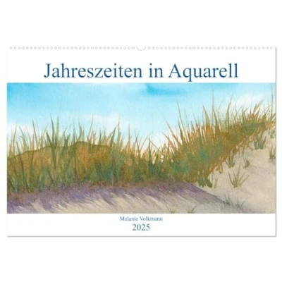 Abbildung von Jahreszeiten in Aquarell (Wandkalender 2025 DIN A2 quer), CALVENDO Monatskalender